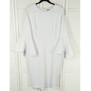 Eloquii Flare Sleeve Fitted Party Dress